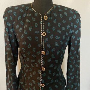 Vintage First Focus Emerald Green Blazer Size 9/10